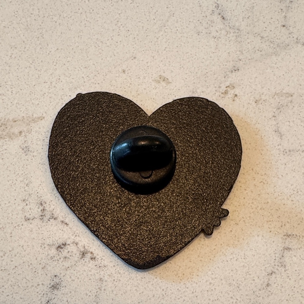 Pink Heart Enamel Pin - Picture 2 of 4